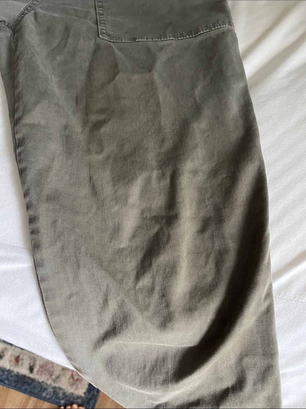 Madewell Skinny Fatigue Utility Cargo Pants Olive Green Ankle Zip Size 26 - Picture 14 of 16